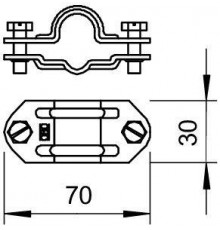 Вставка разделительная Rd8-10хRd16 оцинк. 226 8-10 FT OBO 5336007