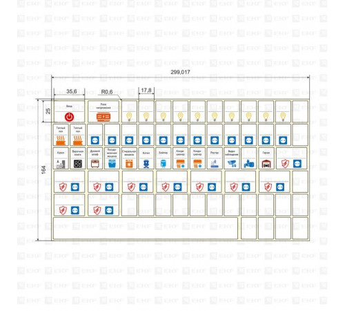 Наклейка модульная большой комплект 164х299 PROxima EKF mn-1-3