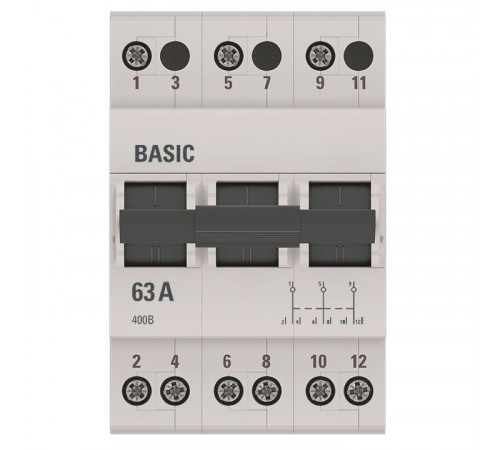 Переключатель трехпозиционный 3п 63А Basic EKF tps-3-63