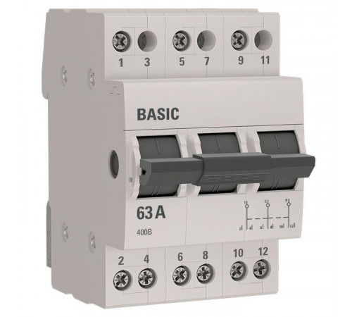 Переключатель трехпозиционный 3п 63А Basic EKF tps-3-63