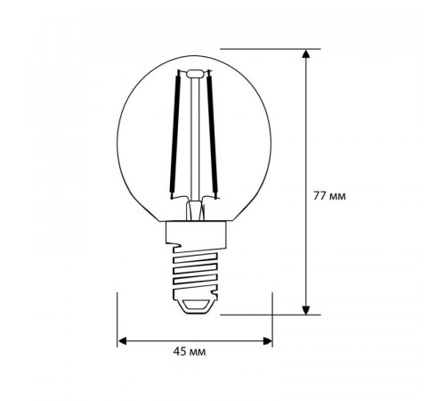 Лампа светодиодная филаментная LED7-G45-FL/830/E14 7Вт 220В Camelion 13456