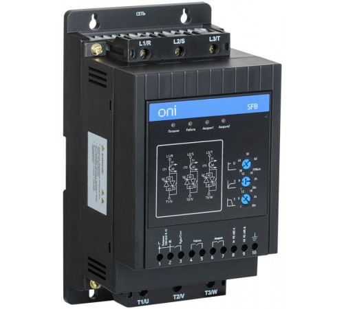 Устройство плавного пуска SFB 3Ф 380В 11кВт 22A Uупр 110-220В Modbus ONI SFB-33-11-A-10