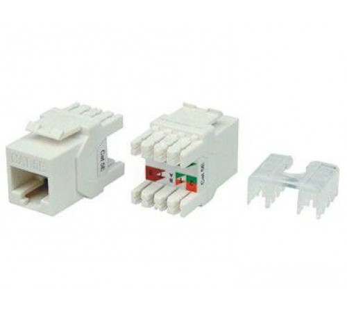 Вставка Keystone Jack RJ45 (8P8C) кат.5E KJ8-8P8C-C5e-180-WH тип 180град. бел. Hyperline 426192