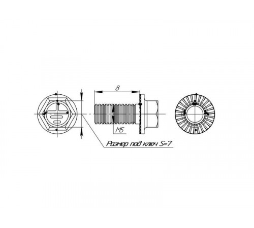 Винт М5х8 EKF wm5x8