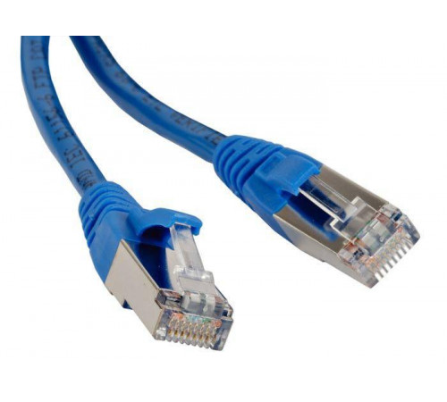 Патч-корд PC-LPM-STP-RJ45-RJ45-C5e-1.5M-LSZH-BL FTP экран. кат 5e 1.5м син. Hyperline 230091