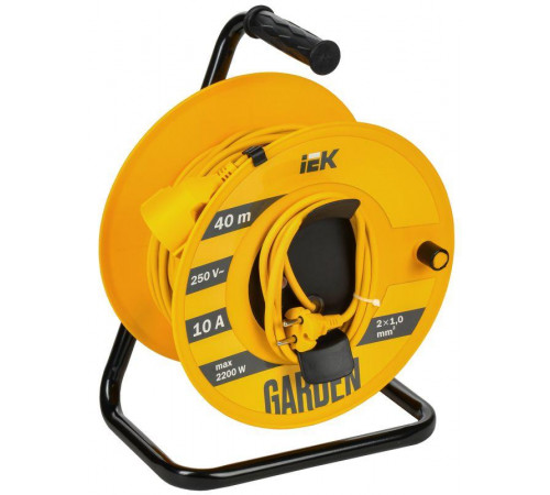 Удлинитель на катушке 1х40м Garden УК40 2P 2х1.0кв.мм IEK GD-KP50-10-01-40