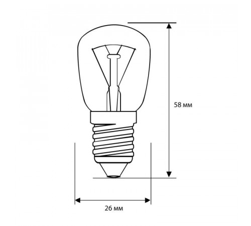 Лампа накаливания MIC 25/P/CL/E14 Т26 Camelion 13649