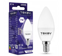 Лампа светодиодная 7Вт С37 4000К Е14 176-264В TOKOV ELECTRIC TKE-C37-E14-7-4K