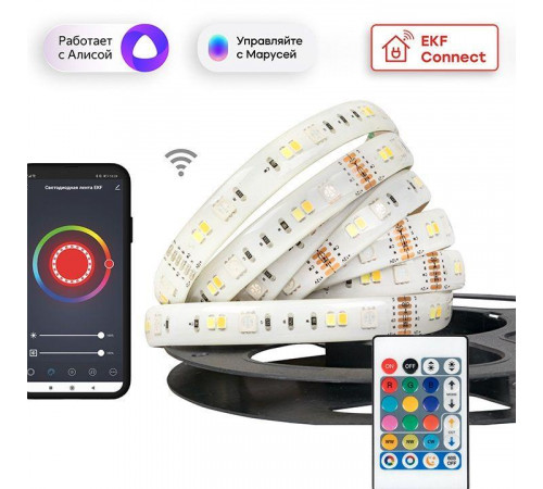 Лента светодиодная умная Connect RGBW (уп.5м) EKF slswf-5-rgbw