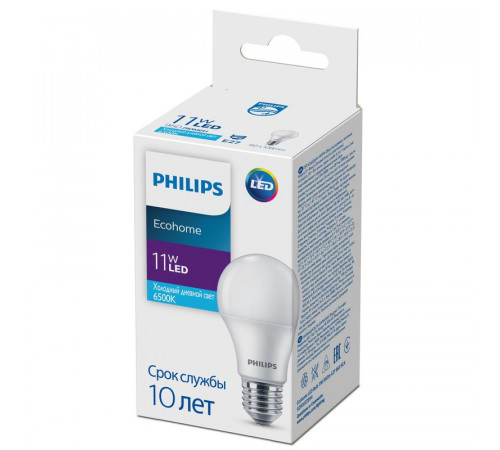 Лампа светодиодная Ecohome LED Bulb 11Вт 950лм E27 865 RCA Philips 929002299417