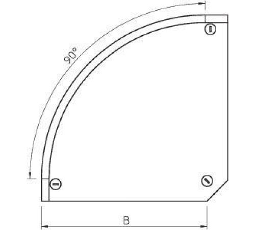 Крышка для угла горизонтального 90град. осн.200 DFB 90 200 DD OBO 7130546