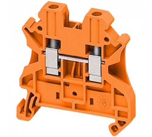Клеммник винт. проходной 4кв.мм 2 точки подкл. оранж. SchE NSYTRV42AR