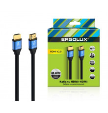 Кабель видео HDMI-HDMI ELX-VC01-HDMI 4К 60Гц 2м PVC+металл коробка черн. Ergolux 15299