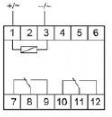 Реле промежуточное PK-2P/Un (монтаж на DIN-рейке 35мм 24В AC/DC 2х8А 2P IP20) F&F EA06.001.008