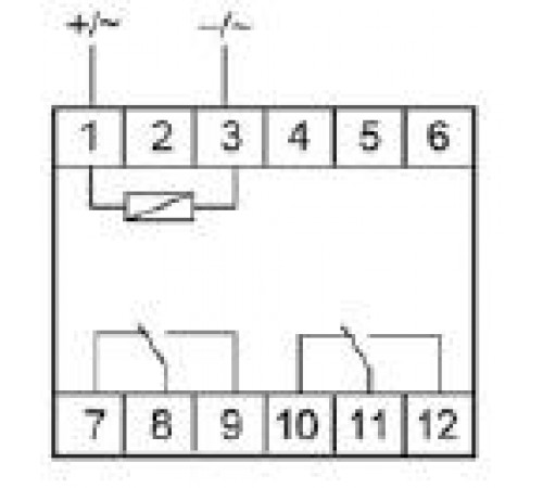 Реле промежуточное PK-2P/Un (монтаж на DIN-рейке 35мм 24В AC/DC 2х8А 2P IP20) F&F EA06.001.008