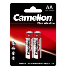 Элемент питания алкалиновый AA/LR6 1.5В Plus Alkaline LR6-BP2 BL-2 (блист.2шт) Camelion 1652