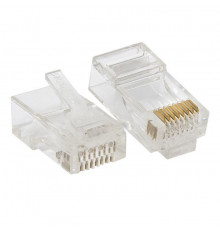 Коннектор RJ45 (8P8C) кат.6 неэкранир. 30мкд универс. (уп.20шт) TERACOM PRO EKF TRP-PLUG-6UTP-20