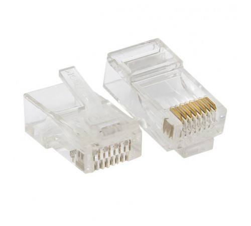 Коннектор RJ45 (8P8C) кат.6 неэкранир. 30мкд универс. (уп.20шт) TERACOM PRO EKF TRP-PLUG-6UTP-20