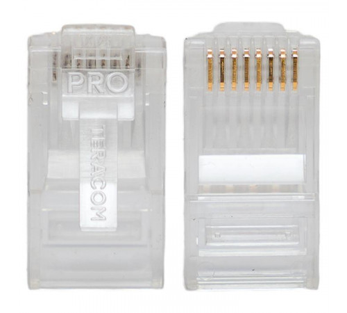 Коннектор RJ45 (8P8C) кат.6 неэкранир. 30мкд универс. (уп.20шт) TERACOM PRO EKF TRP-PLUG-6UTP-20