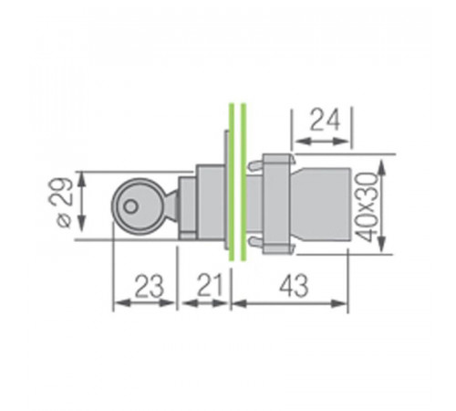 Переключатель BD21 2P с замком NO Rexant 36-5552