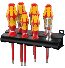Набор диэлектрических отверток 160 i/162 i/7 Rack VDE 7 предметов (PH 1-2; SL 2.5-3.5-4-5.5) Wera WE-006147
