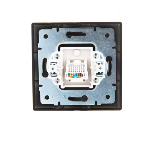 Розетка компьютерная 1-м СП Mira RJ45 черн. бархат LEZARD 701-4242-139