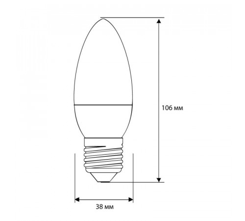 Лампа светодиодная LED8-C35/845/E27 8Вт свеча 4500К бел. E27 750лм 170-265В Camelion 12390