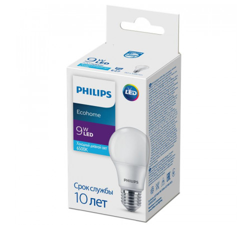 Лампа светодиодная Ecohome LED Bulb 9W 720lm E27 865 Philips 929002299117