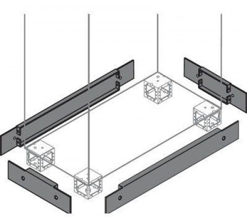 Фланец цоколя бок. 100х500мм (уп.2шт) ABB ZN5000