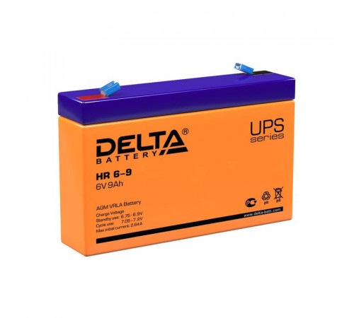 Аккумулятор UPS 6В 9А.ч Delta HR 6-9