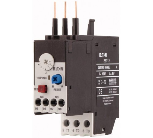 Реле перегрузки 1НЗ+1НО 1.6...2.4А для контакторов DILMT7…12 T12-2.4 EATON 190936