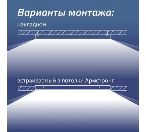 Светильник светодиодный 36Вт 6500К 176-264В 595х595х18 ДВО универс. опал панель КОСМОС KOC_DVO36W6.5K_OP