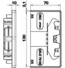 Заглушка торцевая для короба GK бел. GK-E70130RW OBO 6274570