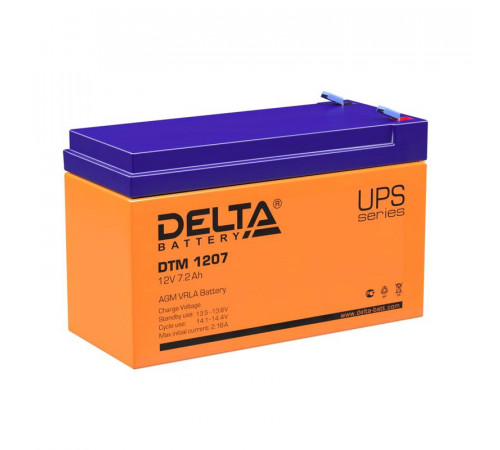 Аккумулятор UPS 12В 7.2А.ч Delta DTM 1207