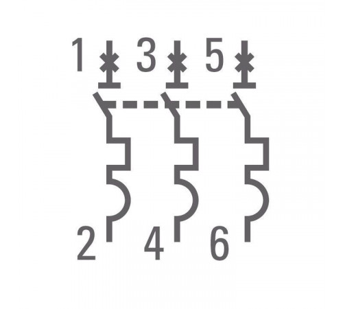 Выключатель автоматический модульный 3п C 6А 4.5кА ВА 47-63 PROxima EKF mcb4763-3-06C-pro