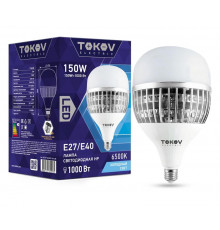 Лампа светодиодная 150Вт HP 6500К E40/E27 176-264В TOKOV ELECTRIC TKE-HP-E40/E27-150-6.5K