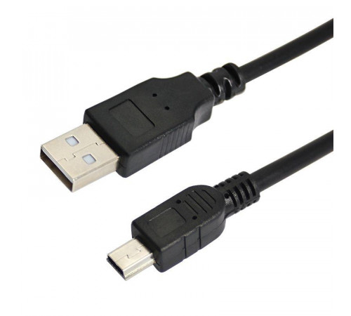 Шнур mini USB (male) - USB-A (male) 0.2м черн. Rexant 18-1131-2