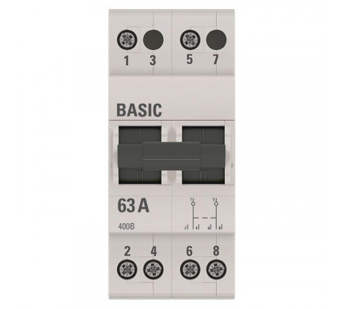 Переключатель трехпозиционный 2п 63А Basic EKF tps-2-63