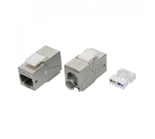 Модуль Keystone RJ45 CAT6A экранир. 90град. (форм-фактор S19) серебр. DKC RNK6AF90TL