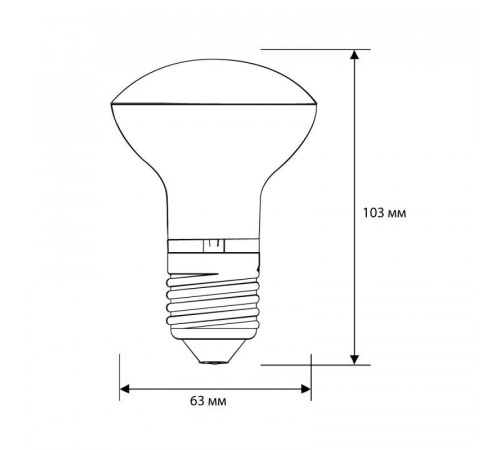 Лампа накаливания MIC R63 60Вт E27 Camelion 8980