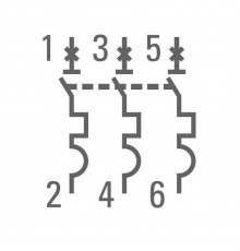 Выключатель автоматический модульный 3п C 5А 4.5кА ВА 47-63 PROxima EKF mcb4763-3-05C-pro