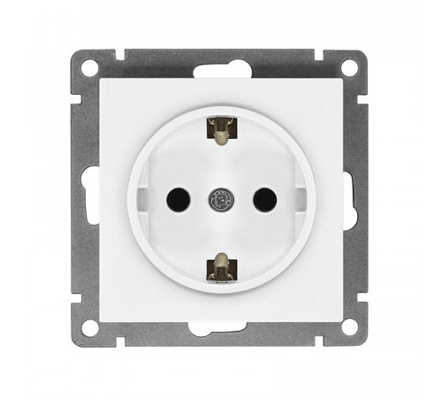 Розетка 1-м СП Афина 16А IP20 с заземл. механизм бел. Universal A0028