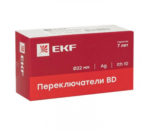 Переключатель BD21 2P короткая ручка NO IP65 PROxima EKF xb2-bd21-65