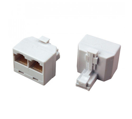 Переходник сетевой LAN штекер 8Р8С (RJ-45)-2 гнезда 8Р8С (RJ-45) Rexant 06-0113-B