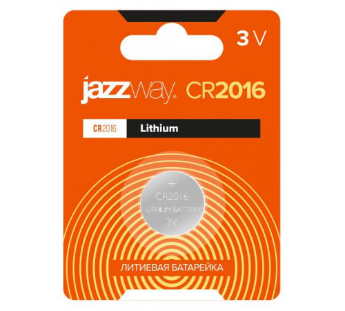 Элемент питания литиевый CR2016 3В BL-1 (блист.1шт) JazzWay 2852830