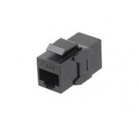 Адаптер проходной (coupler) Keystone Jack RJ45 (8P8C) кат.6 4 пары CA2-KJ-C6-BK черн. Hyperline 444915