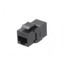 Адаптер проходной (coupler) Keystone Jack RJ45 (8P8C) кат.6 4 пары CA2-KJ-C6-BK черн. Hyperline 444915