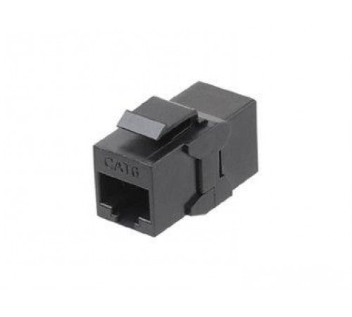 Адаптер проходной (coupler) Keystone Jack RJ45 (8P8C) кат.6 4 пары CA2-KJ-C6-BK черн. Hyperline 444915