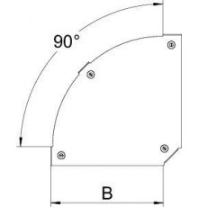 Крышка угловой секции 90град. 300мм DFBM 90 300 FS OBO 7138506