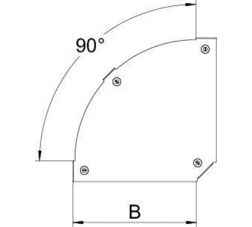 Крышка угловой секции 90град. 300мм DFBM 90 300 FS OBO 7138506